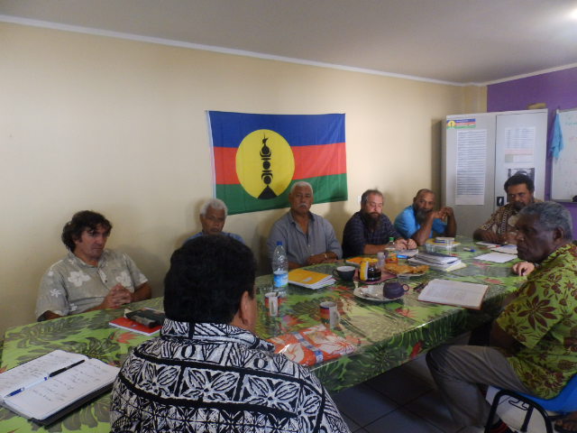 Rencontre avec le bureau politique du FLNKS au siège du RDO (Rassemblement Démocratique Océanien).