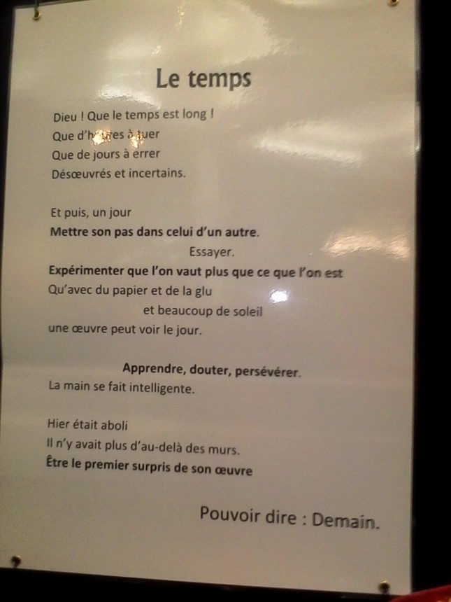 Le temps !!! Le temps !!!