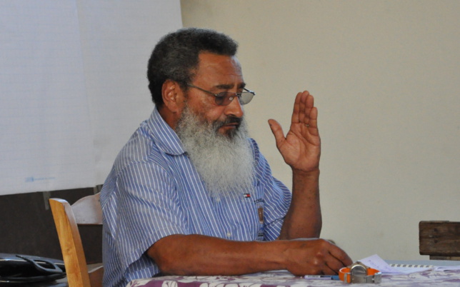 Pasteur Pothin lors du synode général de Wanap en 2011