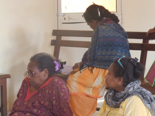 Mme WADRAWANE Tuman (Présidente de Nengone) et Mme WANAKHAENE Bikawa (Présidente de Drehu).