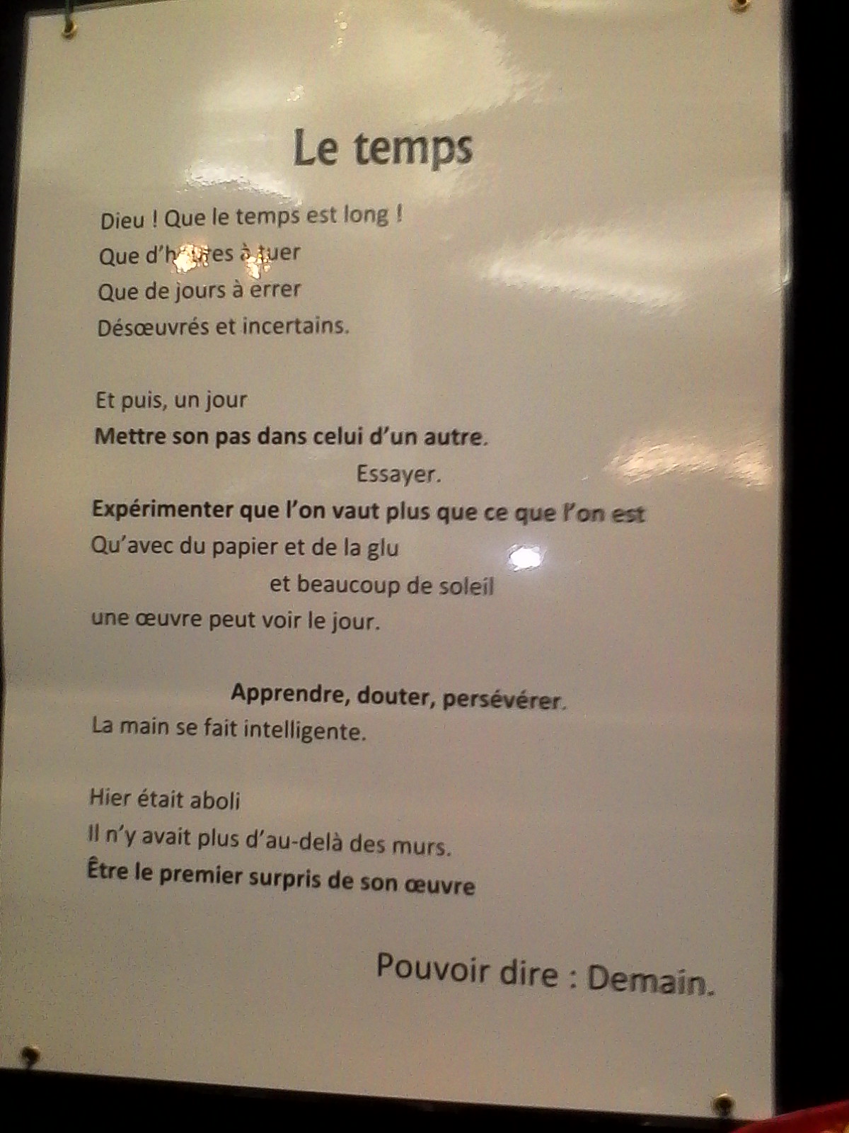 Le temps !!!